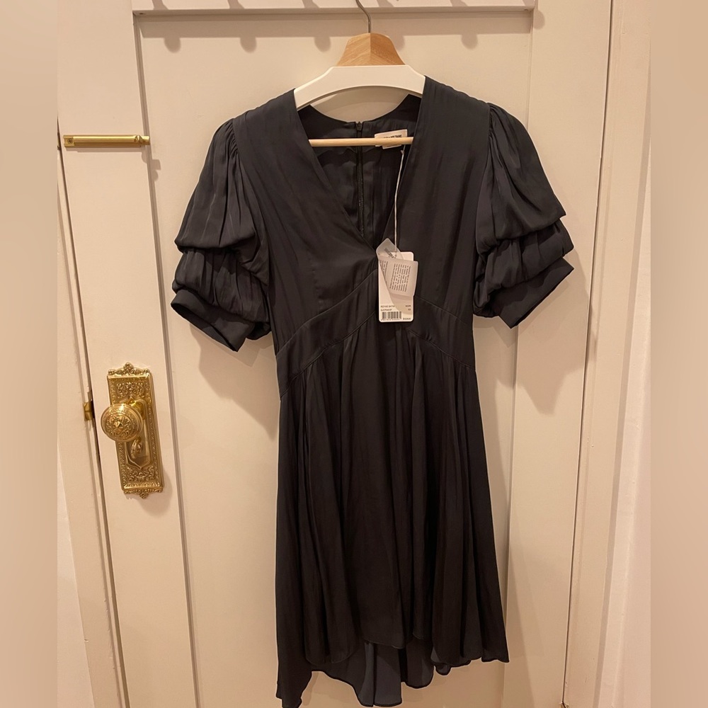 Zadig and Voltaire Royas Satin Puff Sleeve dress (Size XS)